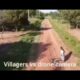 hilarious as villagers run away from a drone camera.