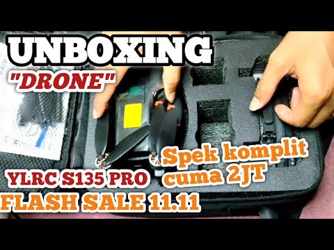 UNBOXING DRONE CAMERA GIMBAL 8K FLASH SALE 11.11| YLRC S135 CUMA 2 JT! SPEK DEWA!