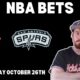 NBA Free Pick For October 26th, 2024 - Houston Rockets @ San Antonio Spurs | Earle Sports Bets