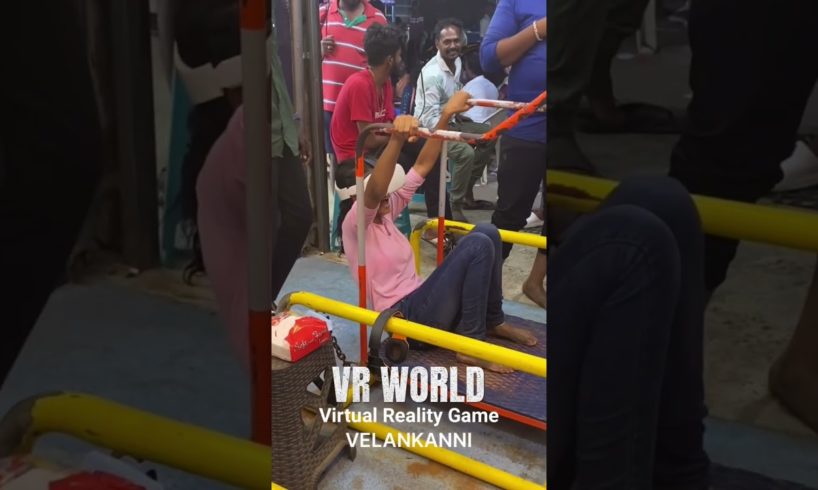 Funny virtual reality reaction 😀 VR WORLD VELANKANNI #shorts #short #vrworld #vrgaming #gaming