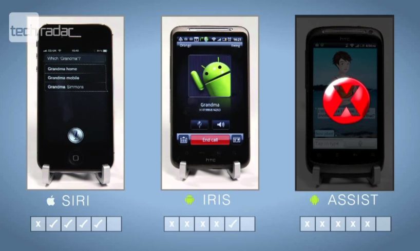 Siri on iPhone 4S vs Android Voice Assistant Apps Iris & SpeakToIt Test