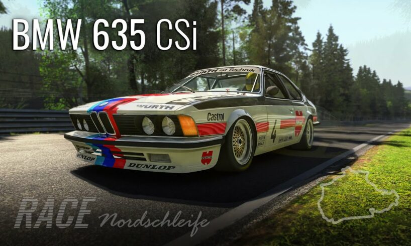 BMW 635 CSi – (1988) cinematic, drone camera. Race Nürburgring lap (Nordschleife)