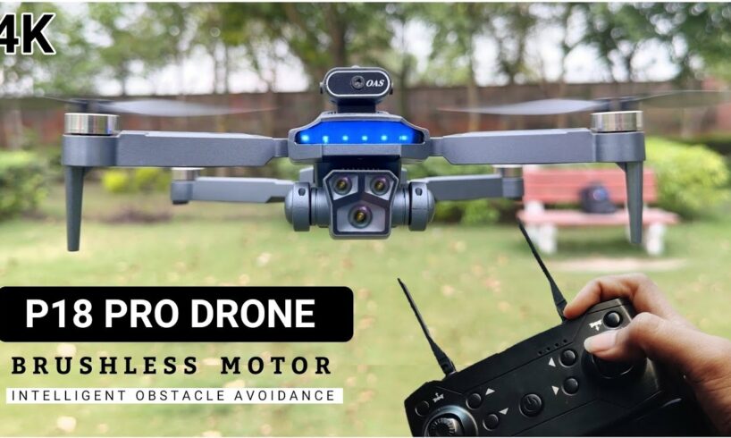 P18 pro Brushless motor Drone🔥 Best Foldable Drone with dual camera Wifi Connectivity camera footage
