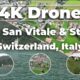 Tour of Switzerland with 4k Drone camera. Riva San Vitale, Stabio & lake lugano/ lago di lugano