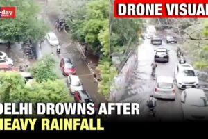 Delhi Rains: Drone camera captures severe waterlogging in Delhi