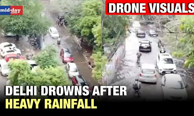 Delhi Rains: Drone camera captures severe waterlogging in Delhi