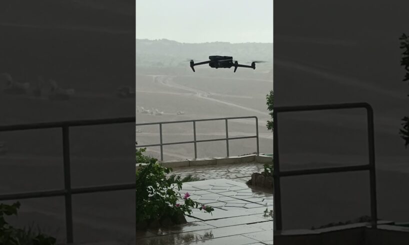 Drone camera raining coverage