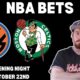 NBA Free Pick For October 22nd  2024 - New York Knicks at Boston Celtics   Earle Sports Bets