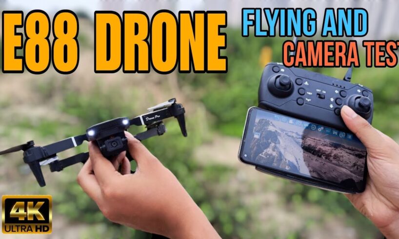 E88 4K Dual Camera Drone Flying | E88 Drone Camera Test | E88 Pro Camera Drone Flying Test