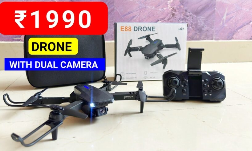 E88 Pro 2024 New Version 🔥 Unboxing and camera testing Best drone under 2000 How to fly drone