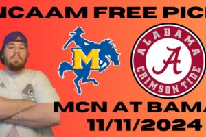 NCAAM Free Pick For November 11th, 2024- McNeese State at Alabama | Earle Sports Bets