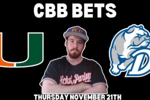 NCAAM Free Pick For November 21st, 2024 - Miami vs Drake | Earle Sports Bets