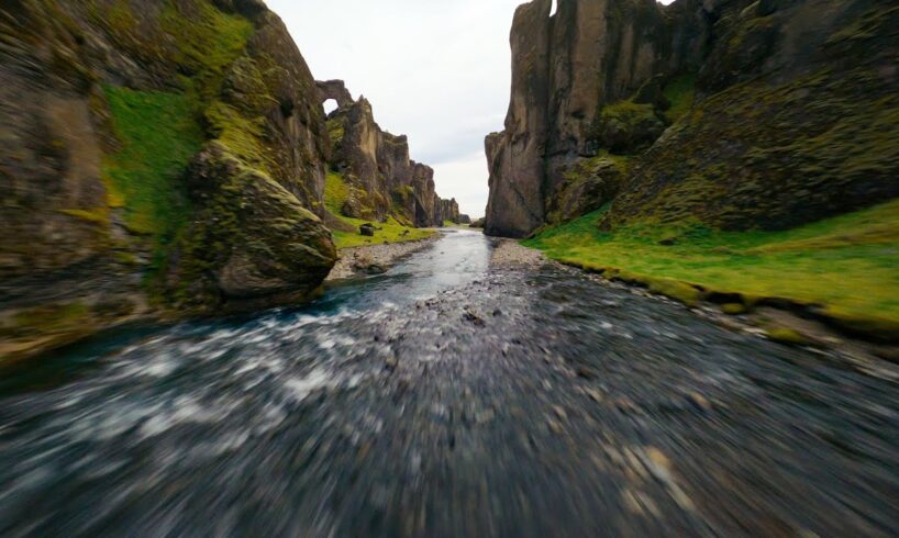 FPV Drone Flight through Beautiful Iceland Canyon