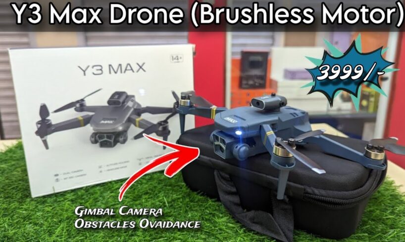 Y3 Max Drone Camera With Brushless motor Review in Tamil