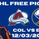 NHL Free Pick For December 3rd, 2024- Colorado Avalanche at Buffalo Sabres | Earle Sports Bets