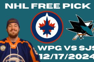 NHL Free Pick For December 17th, 2024- Winnipeg Jets at San Jose Sharks | Earle Sports Bets