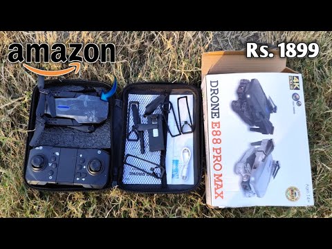 2024💥😱Drone E88 Pro Max!!4k Ultra HD Camera Drone Unboxing!! F TO AMAZON UNBOXING