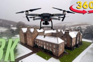 🏰 Fly Through History in Stunning 8K! 🌨️ Insta360 X4 on DJI Mavic 3 Over a Scottish Castle 🛩️✨